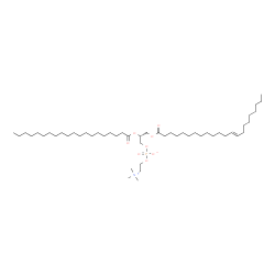 ChemSpider 2D Image | (2R)-3-[(13E)-13-Docosenoyloxy]-2-(icosanoyloxy)propyl 2-(trimethylammonio)ethyl phosphate | C50H98NO8P