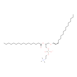 ChemSpider 2D Image | 3-[(1E)-1-Hexadecen-1-yloxy]-2-(palmitoyloxy)propyl 2-(trimethylammonio)ethyl phosphate | C40H80NO7P