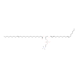 ChemSpider 2D Image | 3-[(1E,11E)-1,11-Octadecadien-1-yloxy]-2-[(15E)-15-tetracosenoyloxy]propyl 2-(trimethylammonio)ethyl phosphate | C50H96NO7P