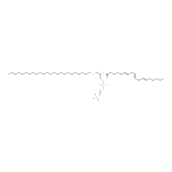 ChemSpider 2D Image | 2-[(6E,9E,12E)-6,9,12-Octadecatrienoyloxy]-3-(tetracosyloxy)propyl 2-(trimethylammonio)ethyl phosphate | C50H96NO7P