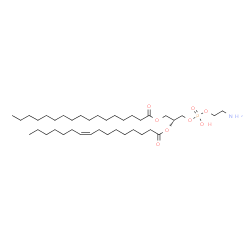 ChemSpider 2D Image | (2R)-3-{[(2-Aminoethoxy)(hydroxy)phosphoryl]oxy}-2-[(9Z)-9-hexadecenoyloxy]propyl heptadecanoate | C38H74NO8P