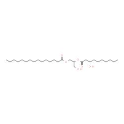 ChemSpider 2D Image | 3-Hydroxy-2-[(3-hydroxydecanoyl)oxy]propyl pentadecanoate | C28H54O6