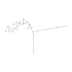 ChemSpider 2D Image | (2S,3R,4E)-3-Hydroxy-2-{(Z)-[(15E)-1-hydroxy-15-tetracosen-1-ylidene]amino}-4-octadecen-1-yl 3,5-dideoxy-6-[(1S,2R)-2-({3,5-dideoxy-5-[(E)-(1-hydroxyethylidene)amino]-6-[(1R,2R)-1,2,3-trihydroxypropyl
]-beta-L-threo-hex-2-ulopyranonosyl}oxy)-1,3-dihydroxypropyl]-5-[(E)-(1-hydroxyethylidene)amino]-beta-L-threo-hex-2-ulopyranonosyl-(2->3)-beta-D-galactopyranosyl-(1->4)-beta-D-glucopyranoside | C76H135N3O29