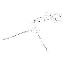ChemSpider 2D Image | (2S,3R)-3-Hydroxy-2-{(Z)-[(11E)-1-hydroxy-11-octadecen-1-ylidene]amino}octadecyl 3,5-dideoxy-5-[(Z)-(1-hydroxyethylidene)amino]-6-[(1R,2R)-1,2,3-trihydroxypropyl]-beta-L-threo-hex-2-ulopyranonosyl-(2-
>3)-beta-D-galactopyranosyl-(1->4)-beta-D-glucopyranoside | C59H108N2O21