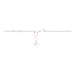 ChemSpider 2D Image | O-{Hydroxy[(2R)-2-[(9E,12E)-9,12-octadecadienoyloxy]-3-(palmitoyloxy)propoxy]phosphoryl}-L-serine | C40H74NO10P