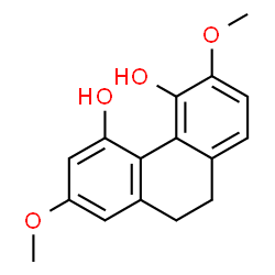 ChemSpider 2D Image | 2,6-Dimethoxy-9,10-dihydro-4,5-phenanthrenediol | C16H16O4