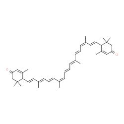 ChemSpider 2D Image | (9cis,13'cis)-4,4'-Didehydro-6,6'-dihydro-beta,beta-carotene-3,3'-dione | C40H52O2