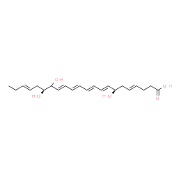 ChemSpider 2D Image | (4E,7R,8E,10E,12E,14E,17S,19E)-7,16,17-Trihydroxy-4,8,10,12,14,19-docosahexaenoic acid | C22H32O5