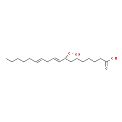 ChemSpider 2D Image | (8R,9E,12E)-8-Hydroperoxy-9,12-octadecadienoic acid | C18H32O4