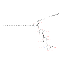 ChemSpider 2D Image | (1Z)-N-[(2S,3R,4Z)-1-({2-Deoxy-2-[(E)-(1-hydroxyethylidene)amino]-beta-D-galactopyranosyl-(1->4)-beta-D-galactopyranosyl-(1->4)-(2xi)-beta-D-arabino-hexopyranosyl}oxy)-3-hydroxy-4-octadecen-2-yl]octad
ecanimidic acid | C56H104N2O18