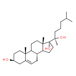 ChemSpider 2D Image | (3beta,9xi,14xi,20R)-Cholest-5-ene-3,17,20-triol | C27H46O3