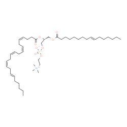 ChemSpider 2D Image | (2R)-2-[(4Z,7Z,10Z,13Z,16E)-4,7,10,13,16-Docosapentaenoyloxy]-3-[(9E)-9-hexadecenoyloxy]propyl 2-(trimethylammonio)ethyl phosphate | C46H80NO8P