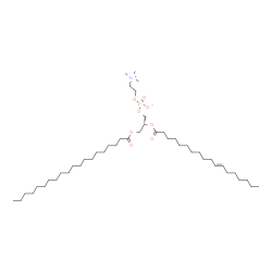 ChemSpider 2D Image | (2R)-3-(Icosanoyloxy)-2-[(11E)-11-octadecenoyloxy]propyl 2-(trimethylammonio)ethyl phosphate | C46H90NO8P