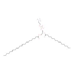 ChemSpider 2D Image | (2R)-3-[(7E,10E,13E,16E)-7,10,13,16-Docosatetraenoyloxy]-2-[(9E)-9-hexadecenoyloxy]propyl 2-(trimethylammonio)ethyl phosphate | C46H82NO8P
