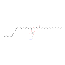 ChemSpider 2D Image | (18R)-24-Amino-21-hydroxy-21-oxido-15-oxo-16,20,22-trioxa-21lambda~5~-phosphatetracosan-18-yl (4E,7E,10Z,13E,16Z,19E)-4,7,10,13,16,19-docosahexaenoate | C42H72NO8P