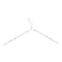 ChemSpider 2D Image | (2R)-3-{[(2-Aminoethoxy)(hydroxy)phosphoryl]oxy}-2-[(9E,12E)-9,12-octadecadienoyloxy]propyl (9E,12E)-9,12-octadecadienoate | C41H74NO8P
