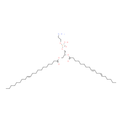 ChemSpider 2D Image | (2R)-3-{[(2-Aminoethoxy)(hydroxy)phosphoryl]oxy}-2-[(9E,12E)-9,12-octadecadienoyloxy]propyl (11E)-11-icosenoate | C43H80NO8P