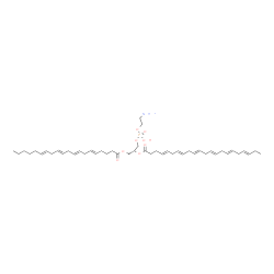 ChemSpider 2D Image | (6E,9E,12E,15E,23R)-29-Amino-26-hydroxy-26-oxido-20-oxo-21,25,27-trioxa-26lambda~5~-phosphanonacosa-6,9,12,15-tetraen-23-yl (4E,7E,10E,13E,16E,19E)-4,7,10,13,16,19-docosahexaenoate | C47H74NO8P
