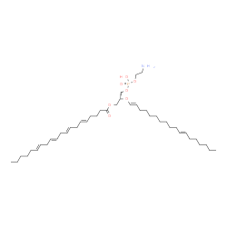 ChemSpider 2D Image | (2R)-3-{[(2-Aminoethoxy)(hydroxy)phosphoryl]oxy}-2-[(1E,11E)-1,11-octadecadien-1-yloxy]propyl (5E,8E,11E,14E)-5,8,11,14-icosatetraenoate | C43H76NO7P