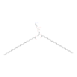 ChemSpider 2D Image | (6E,9E,12E,15E,25R)-31-Amino-28-hydroxy-28-oxido-22-oxo-23,27,29-trioxa-28lambda~5~-phosphahentriaconta-6,9,12,15-tetraen-25-yl (4E,7E,10E,13E,16E,19E)-4,7,10,13,16,19-docosahexaenoate | C49H78NO8P