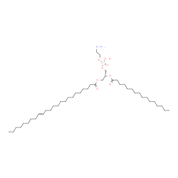 ChemSpider 2D Image | (2R)-3-{[(2-Aminoethoxy)(hydroxy)phosphoryl]oxy}-2-(palmitoyloxy)propyl (15E)-15-tetracosenoate | C45H88NO8P