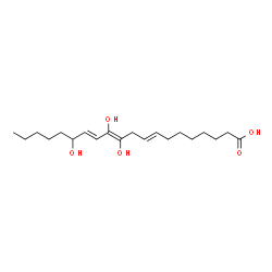 ChemSpider 2D Image | (8E,11E,13E)-11,12,15-Trihydroxy-8,11,13-icosatrienoic acid | C20H34O5