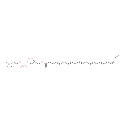 ChemSpider 2D Image | (2R)-3-[(4E,7E,10E,13E,16E,19Z)-4,7,10,13,16,19-Docosahexaenoyloxy]-2-hydroxypropyl 2-(trimethylammonio)ethyl phosphate | C30H50NO7P