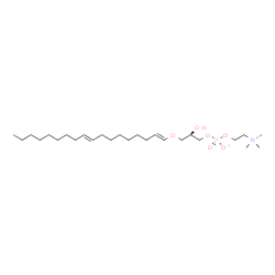 ChemSpider 2D Image | (2R)-2-Hydroxy-3-[(1E,9E)-1,9-octadecadien-1-yloxy]propyl 2-(trimethylammonio)ethyl phosphate | C26H52NO6P