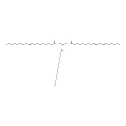 ChemSpider 2D Image | 3-[(9E)-9-Octadecenoyloxy]-2-(tetradecanoyloxy)propyl (9E,12E)-9,12-octadecadienoate | C53H96O6