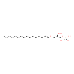 ChemSpider 2D Image | (2R)-3-[(1E)-1-Hexadecen-1-yloxy]-2-hydroxypropyl dihydrogen phosphate | C19H39O6P