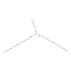 ChemSpider 2D Image | (2R)-3-[(1E,9E)-1,9-Octadecadien-1-yloxy]-2-[(9E)-9-octadecenoyloxy]propyl 2-(trimethylammonio)ethyl phosphate | C44H84NO7P