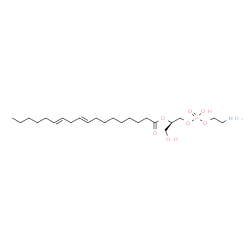 ChemSpider 2D Image | (2R)-1-{[(2-Aminoethoxy)(hydroxy)phosphoryl]oxy}-3-hydroxy-2-propanyl (9E,12E)-9,12-octadecadienoate | C23H44NO7P