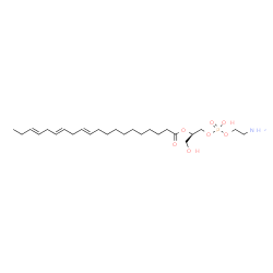 ChemSpider 2D Image | (2R)-1-{[(2-Aminoethoxy)(hydroxy)phosphoryl]oxy}-3-hydroxy-2-propanyl (11E,14E,17E)-11,14,17-icosatrienoate | C25H46NO7P