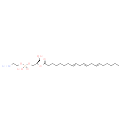 ChemSpider 2D Image | (2R)-1-{[(2-Aminoethoxy)(hydroxy)phosphoryl]oxy}-3-hydroxy-2-propanyl (8E,11E,14E)-8,11,14-icosatrienoate | C25H46NO7P