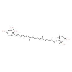 ChemSpider 2D Image | (3S,3'S,5R,5'R,6S)-6',7'-Didehydro-5,5',6,6'-tetrahydro-beta,beta-carotene-3,3',5,5',6-pentol | C40H58O5