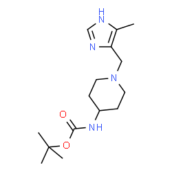 ChemSpider 2D Image | 2-Methyl-2-propanyl {1-[(5-methyl-1H-imidazol-4-yl)methyl]-4-piperidinyl}carbamate | C15H26N4O2