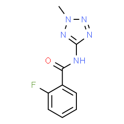 ChemSpider 2D Image | 2-Fluoro-N-(2-methyl-2H-tetrazol-5-yl)benzamide | C9H8FN5O