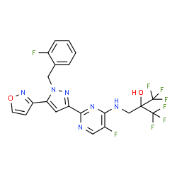 ChemSpider 2D Image | praliciguat | C21H14F8N6O2