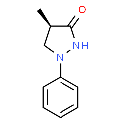 ChemSpider 2D Image | (4R)-4-Methyl-1-phenyl-3-pyrazolidinone | C10H12N2O