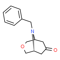ChemSpider 2D Image | (1R)-9-Benzyl-3-oxa-9-azabicyclo[3.3.1]nonan-7-one | C14H17NO2