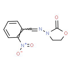 ChemSpider 2D Image | 3-[(2-Nitrobenzylidene)amino]-1,3-oxazolidin-2-one | C10H9N3O4