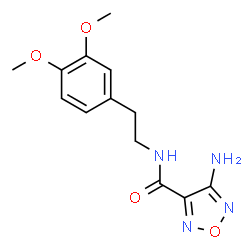 ChemSpider 2D Image | 4-Amino-N-[2-(3,4-dimethoxyphenyl)ethyl]-1,2,5-oxadiazole-3-carboxamide | C13H16N4O4