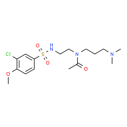ChemSpider 2D Image | N-(2-{[(3-Chloro-4-methoxyphenyl)sulfonyl]amino}ethyl)-N-[3-(dimethylamino)propyl]acetamide | C16H26ClN3O4S