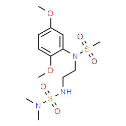 ChemSpider 2D Image | N-(2,5-Dimethoxyphenyl)-N-{2-[(dimethylsulfamoyl)amino]ethyl}methanesulfonamide | C13H23N3O6S2