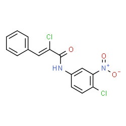 ChemSpider 2D Image | (2Z)-2-Chloro-N-(4-chloro-3-nitrophenyl)-3-phenylacrylamide | C15H10Cl2N2O3