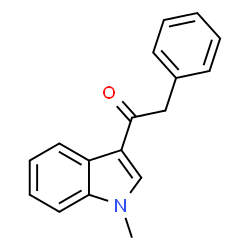 ChemSpider 2D Image | 1-(1-Methyl-1H-indol-3-yl)-2-phenylethanone | C17H15NO
