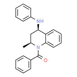 ChemSpider 2D Image | [(2S,4R)-4-Anilino-2-methyl-3,4-dihydro-1(2H)-quinolinyl](phenyl)methanone | C23H22N2O