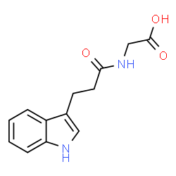 ChemSpider 2D Image | N-[3-(1H-Indol-3-yl)propanoyl]glycine | C13H14N2O3