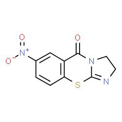ChemSpider 2D Image | 7-Nitro-2,3-dihydro-5H-imidazo[2,1-b][1,3]benzothiazin-5-one | C10H7N3O3S