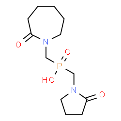 ChemSpider 2D Image | [(2-Oxo-1-azepanyl)methyl][(2-oxo-1-pyrrolidinyl)methyl]phosphinic acid | C12H21N2O4P